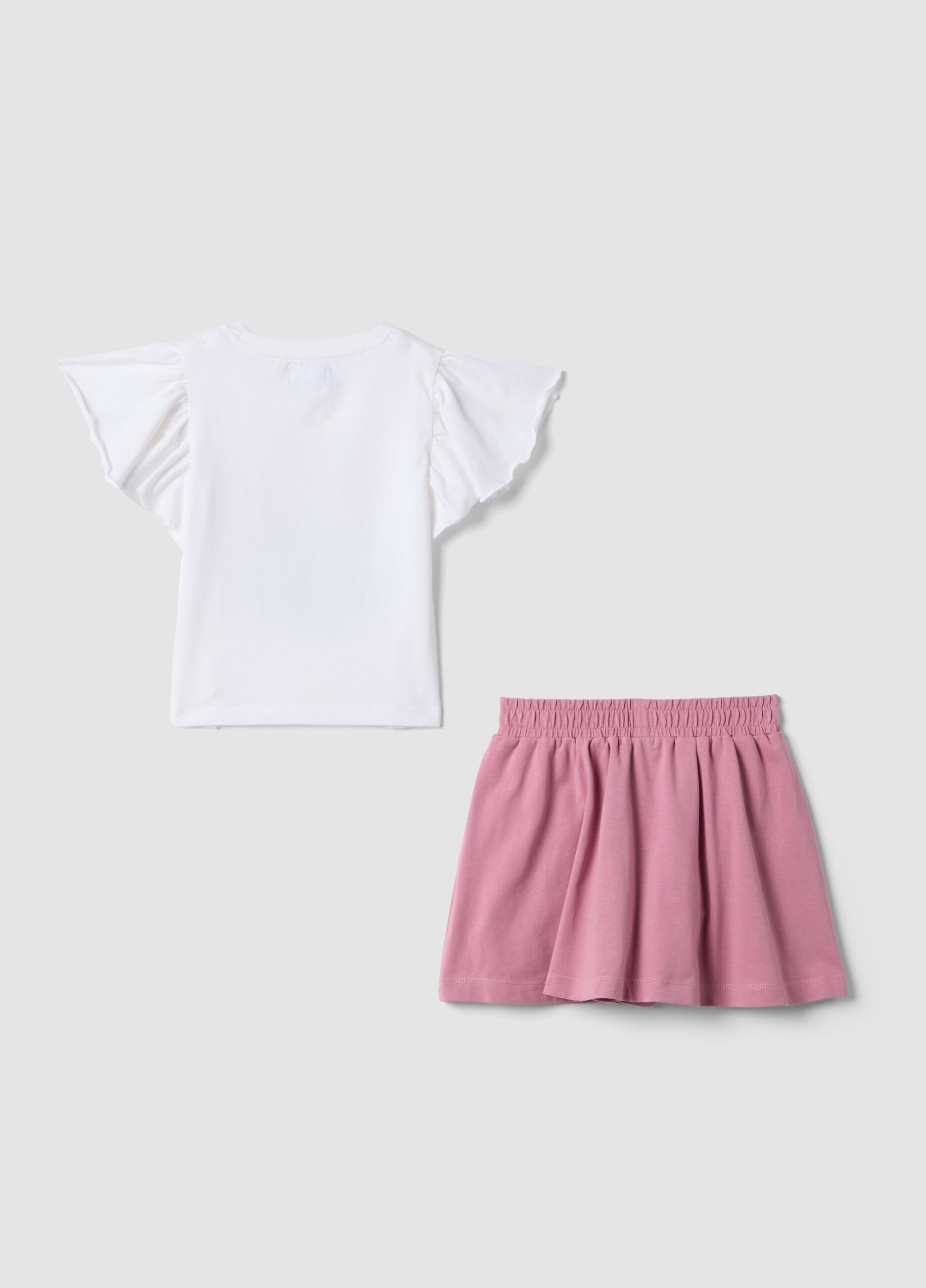 Multicolour stretch cotton girls&rsquo; set with Frozen print