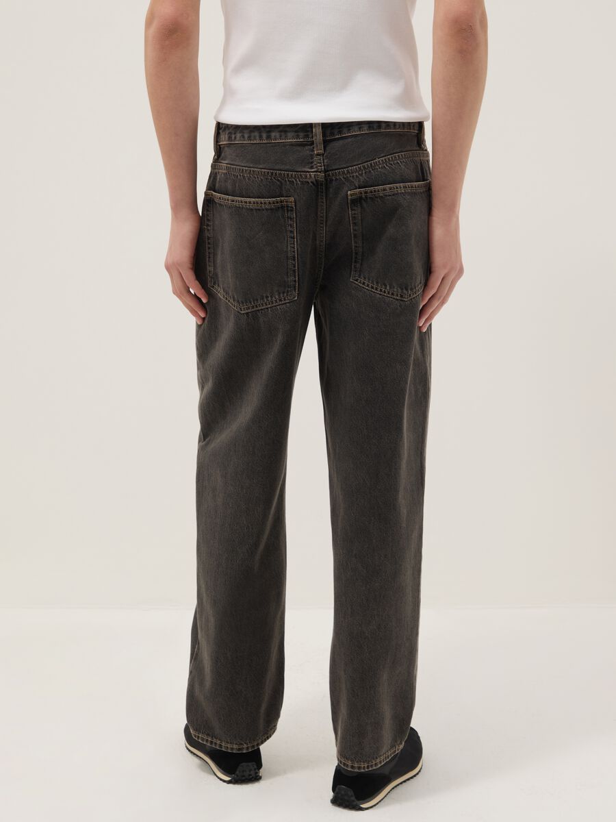 Black Baggy Cotton Jeans_3