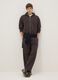 Brown cotton blend oversized fit hoodie_1