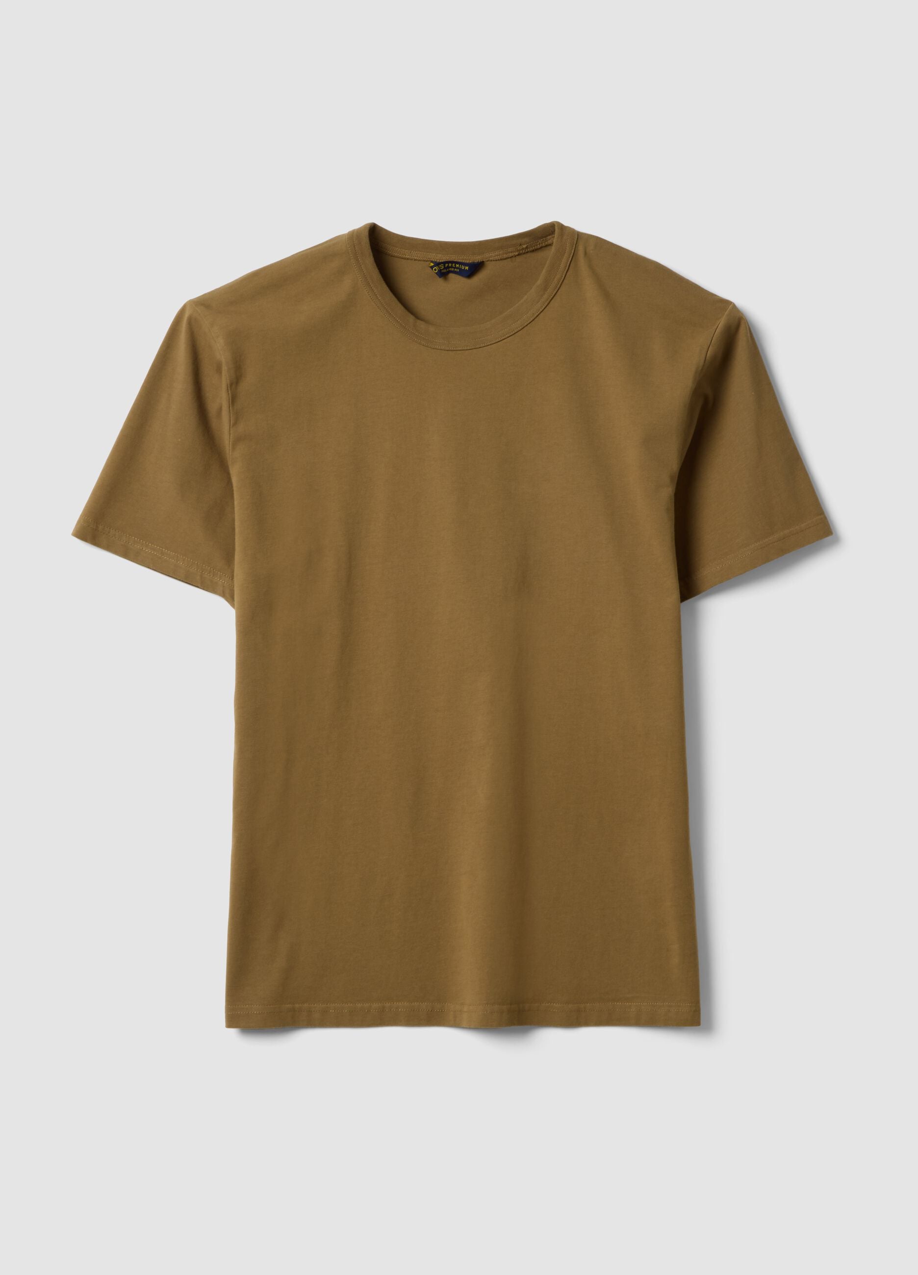 Brown pure cotton relaxed-fit T-shirt