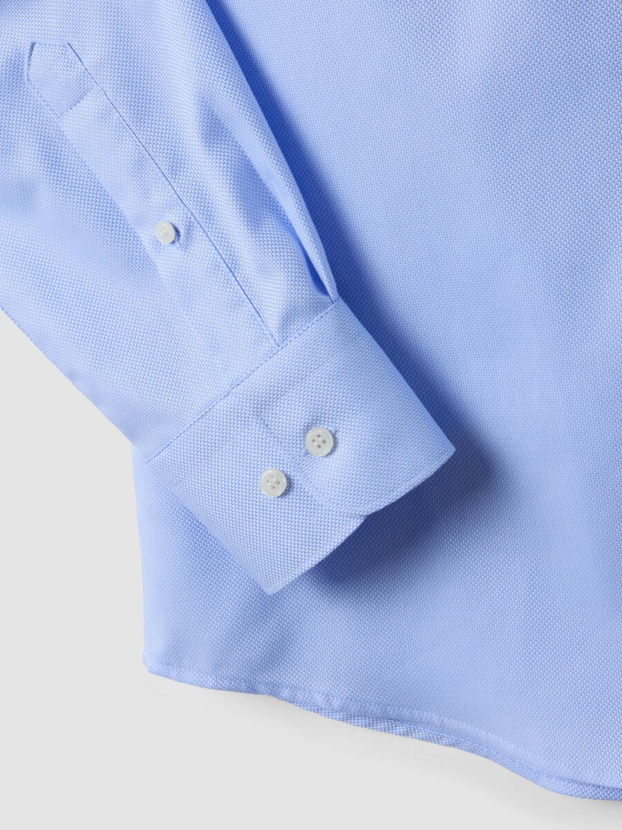 Light blue pure cotton no-iron regular fit shirt_6