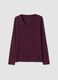 Purple stretch modal crew-neck T-shirt, regular fit_0