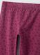 Purple skinny organic cotton leggings with heart print for girls_2