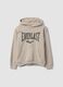Beige cotton-blend hoodie with logo for boys_0
