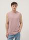 Pink crew-neck pure cotton vest, relaxed fit_2