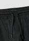 Black organic cotton shorts with elasticated waist_3