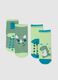 Double pack of multicolour newborn socks in cotton blend with designs_0