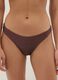 Brown stretch swim briefs with glitter-textured finish_1