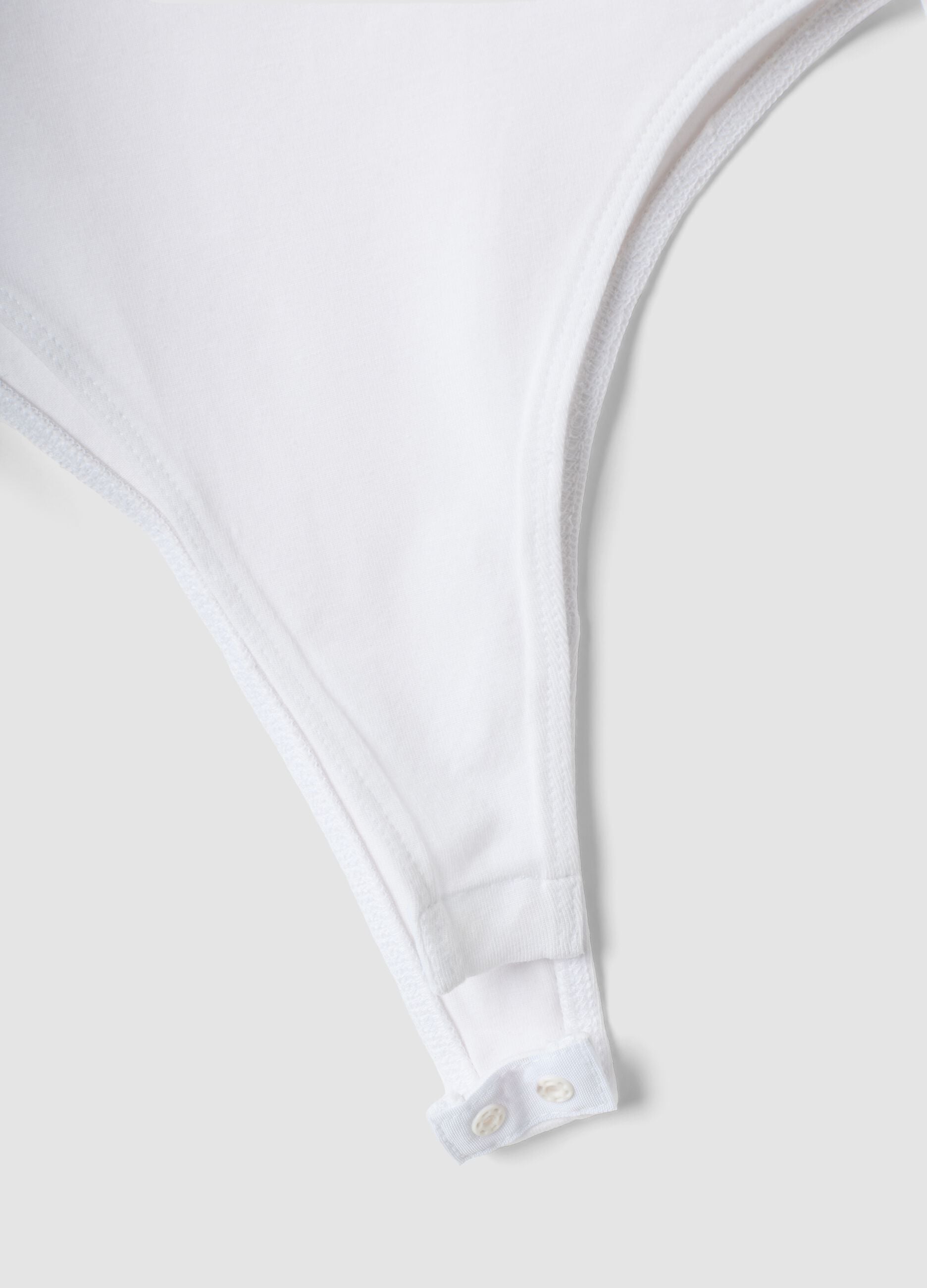 White Mock-Neck Bodysuit