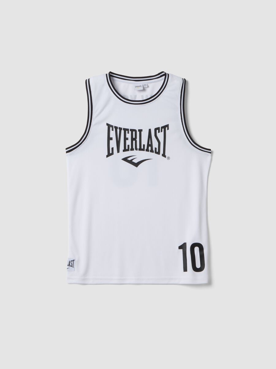 Canotta bianca regular fit con profili a contrasto per ragazzo over fit_3