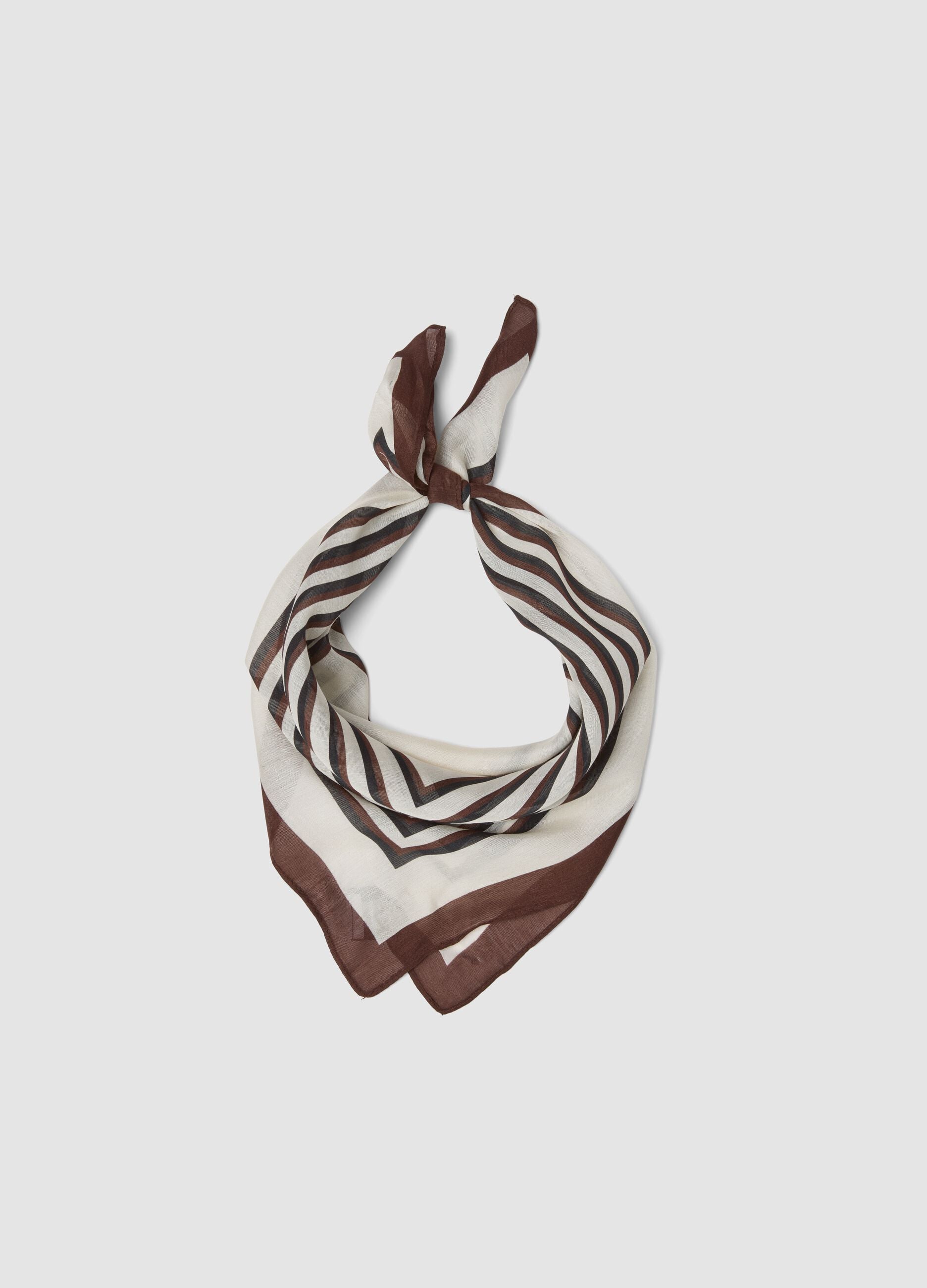 Multicolour modal and silk-blend printed scarf