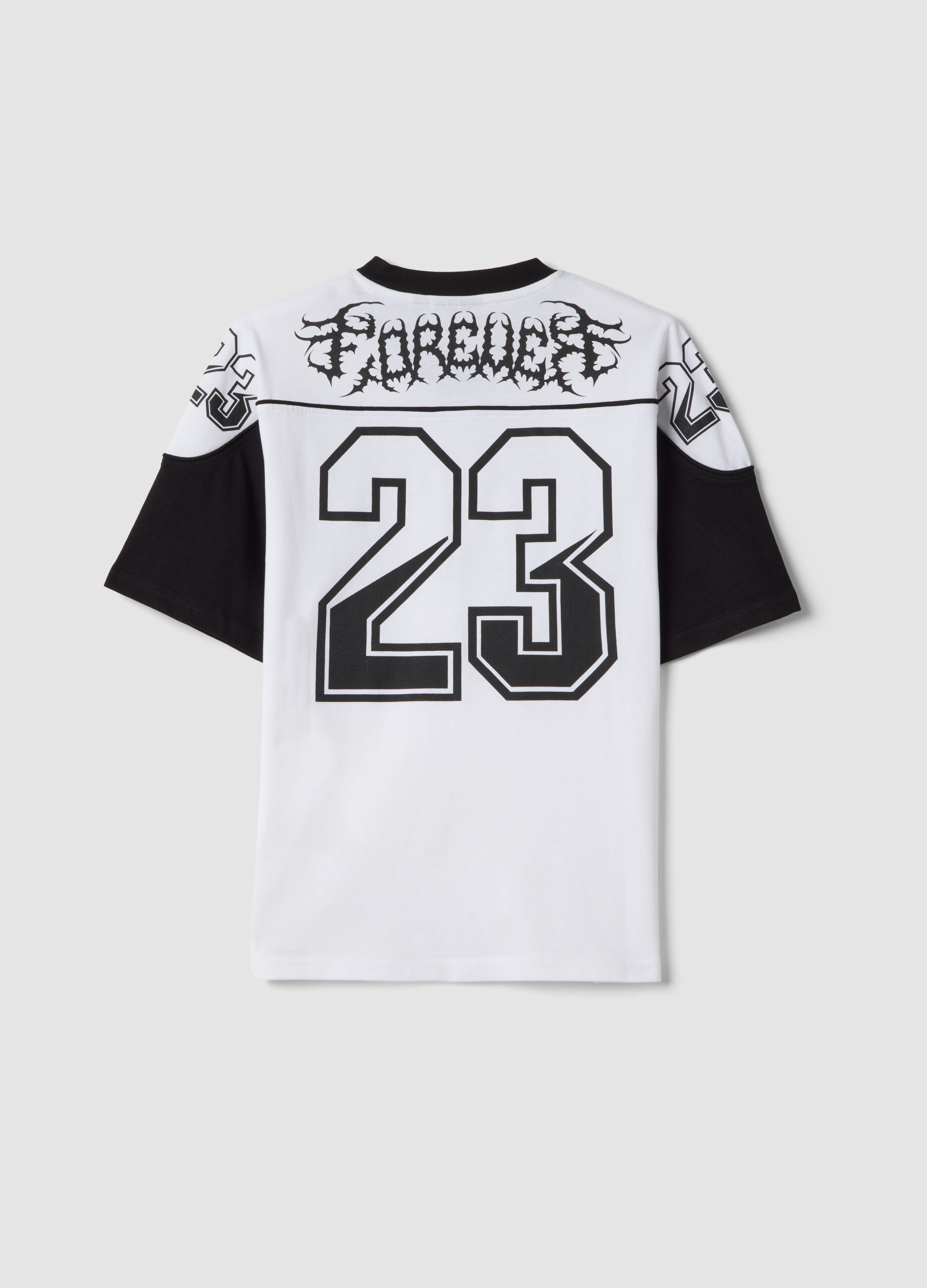 Multicolor pure cotton oversized children's T-shirt with prints