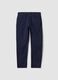 Blue pure cotton five-pocket trousers_0