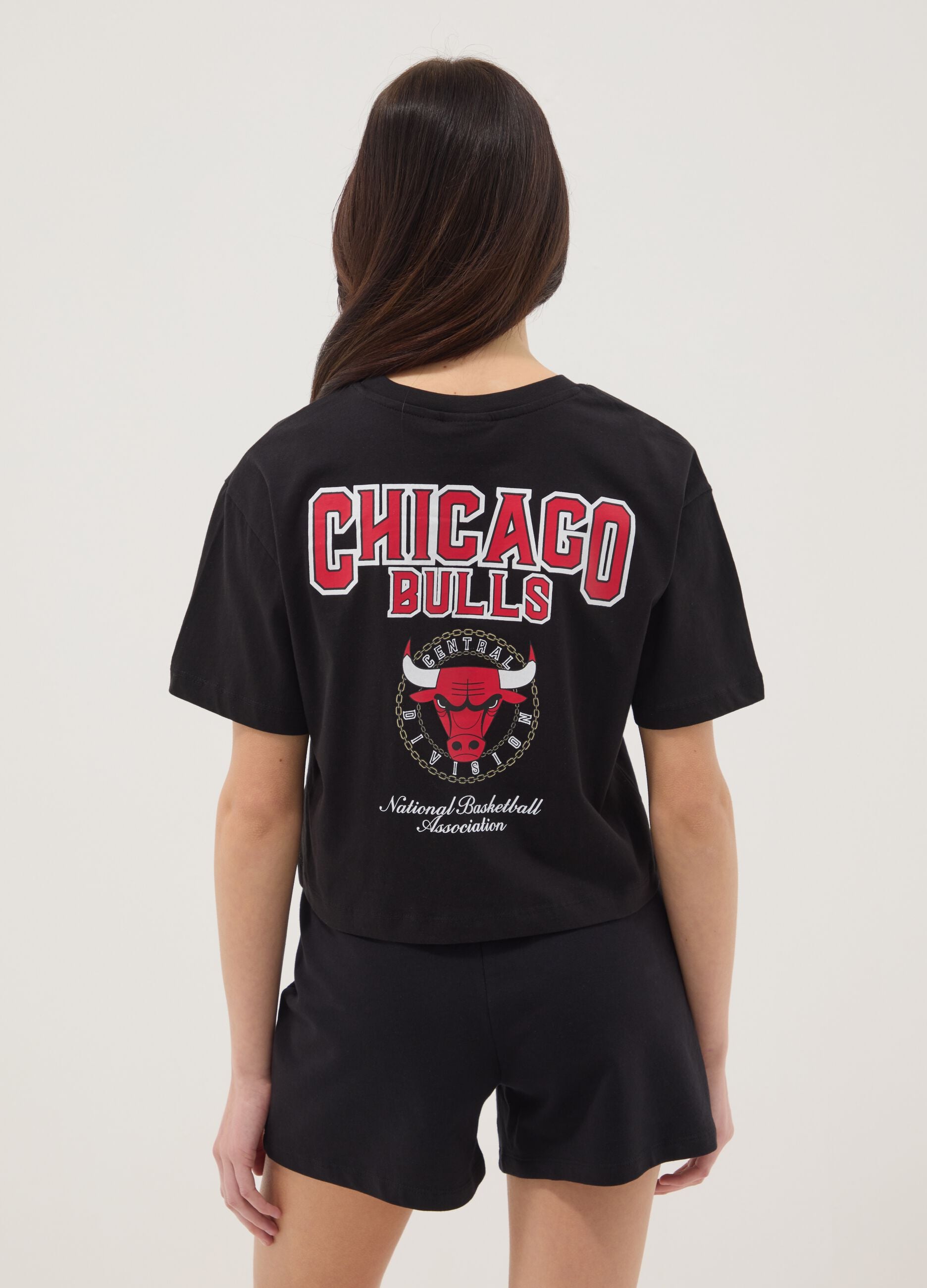 Black pure cotton short-sleeve T-shirt