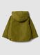 Green water-repellent hooded jacket with zip, regular fit for boys_1