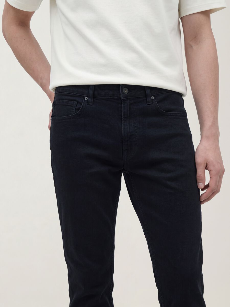 Black stretch cotton slim-fit denim jeans_2