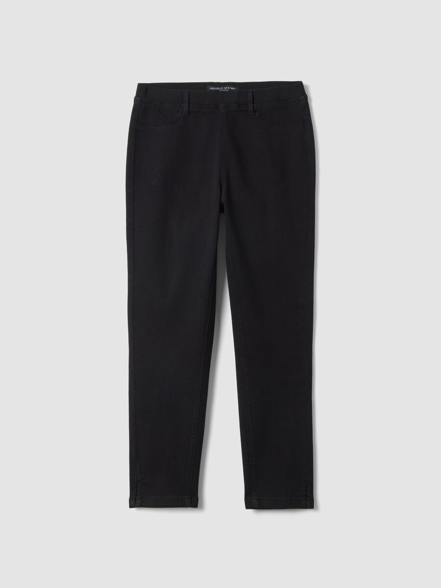 Black Skinny Fit Stretch Denim Blend Jeans_4