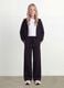 Girls&rsquo; black culotte trousers in pure organic cotton_0
