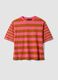 Pink striped pure cotton T-shirt_4