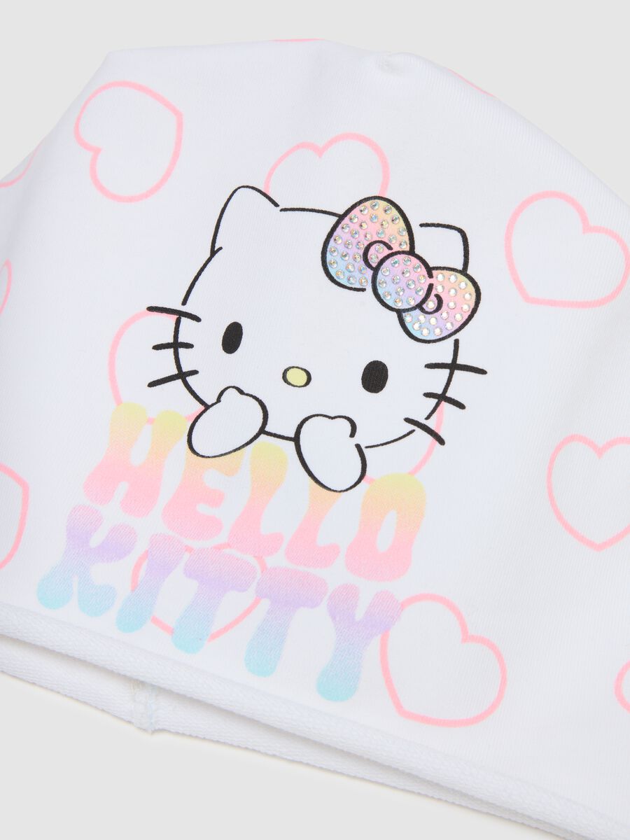 Multicolour Stretch Cotton Hat for Girls with Print_2