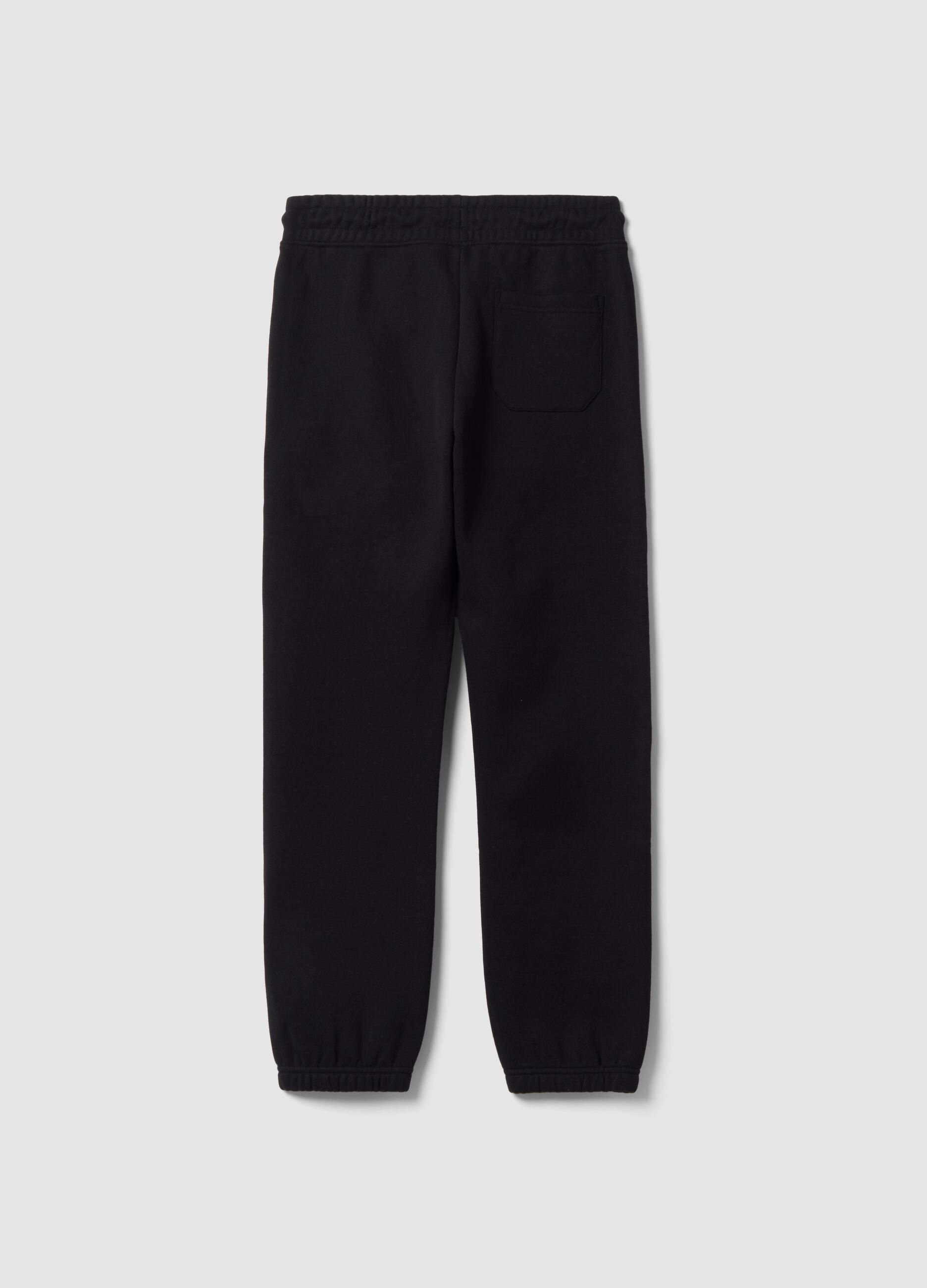 Black cotton-blend joggers with Miami Heat print, regular fit