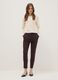 Brown slim fit chino trousers_0
