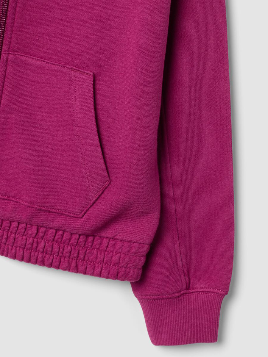 Purple pure cotton hooded sweatshirt_3