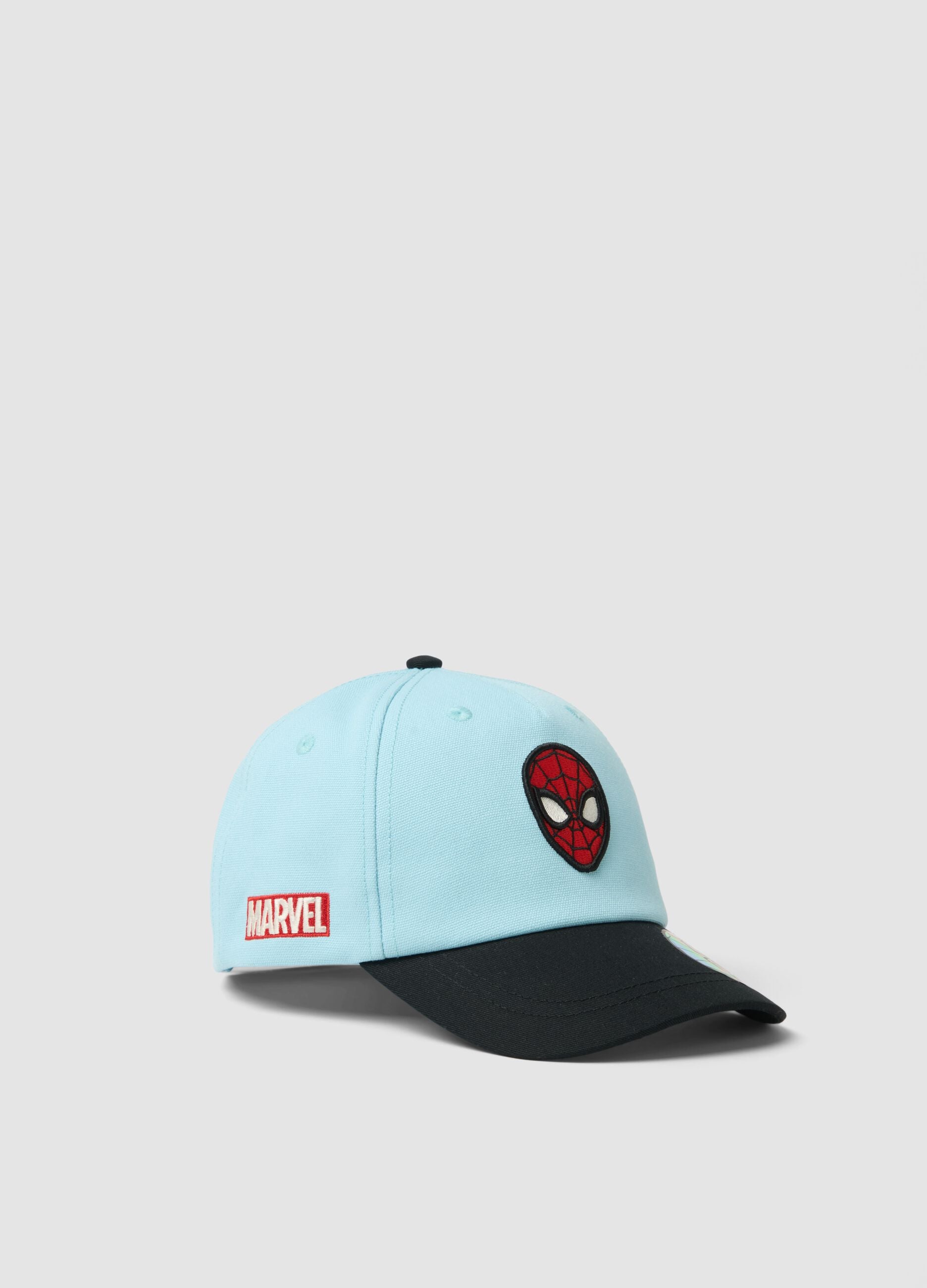 Multicolour pure cotton children's hat with Spiderman