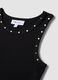Blue stretch cotton tank top with studs_5