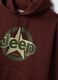 Brown cotton-blend hoodie with Jeep print, relaxed fit_1