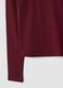 Red stretch organic cotton T-shirt with ribbed neckline_4