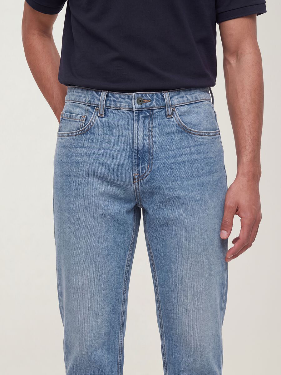 Regular-fit denim jeans in pure cotton_2