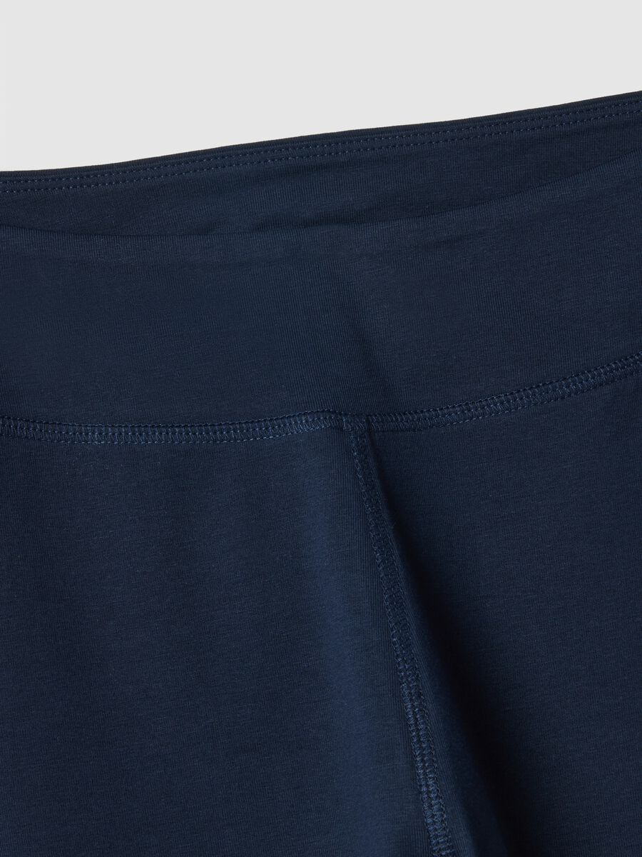 Blue slim-fit stretch cotton leggings_6