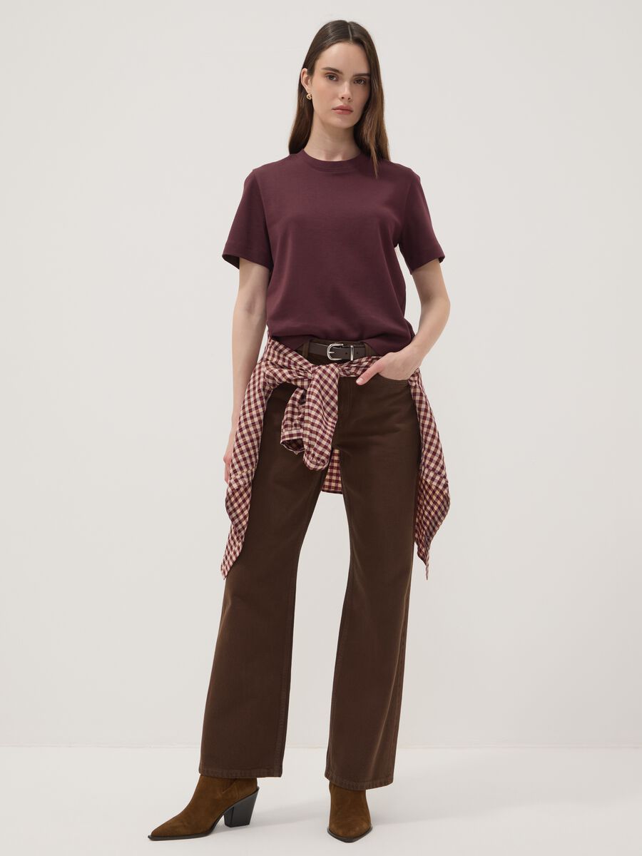 T-shirt The Iconic Tee viola in puro cotone relaxed fit_2