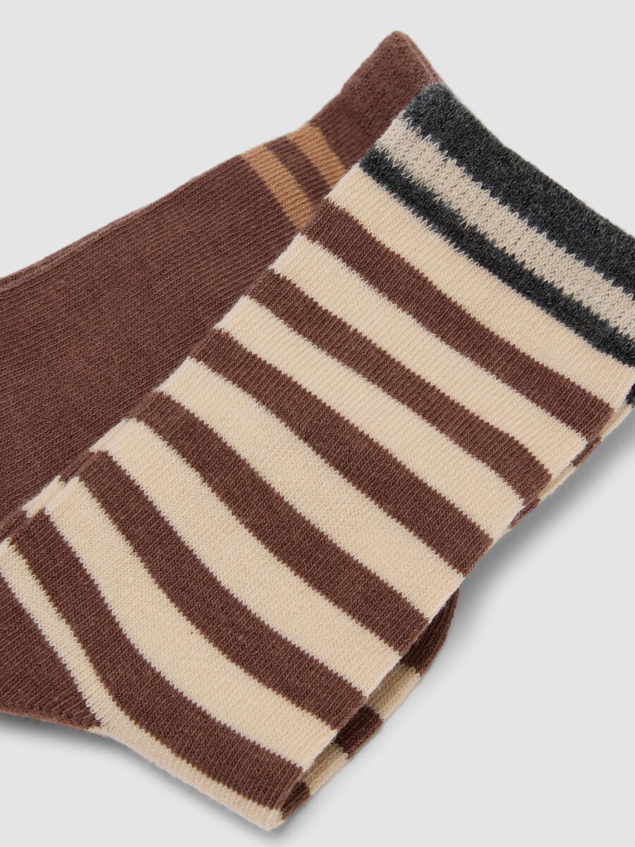 3-pack of long brown socks in stretch organic cotton_1