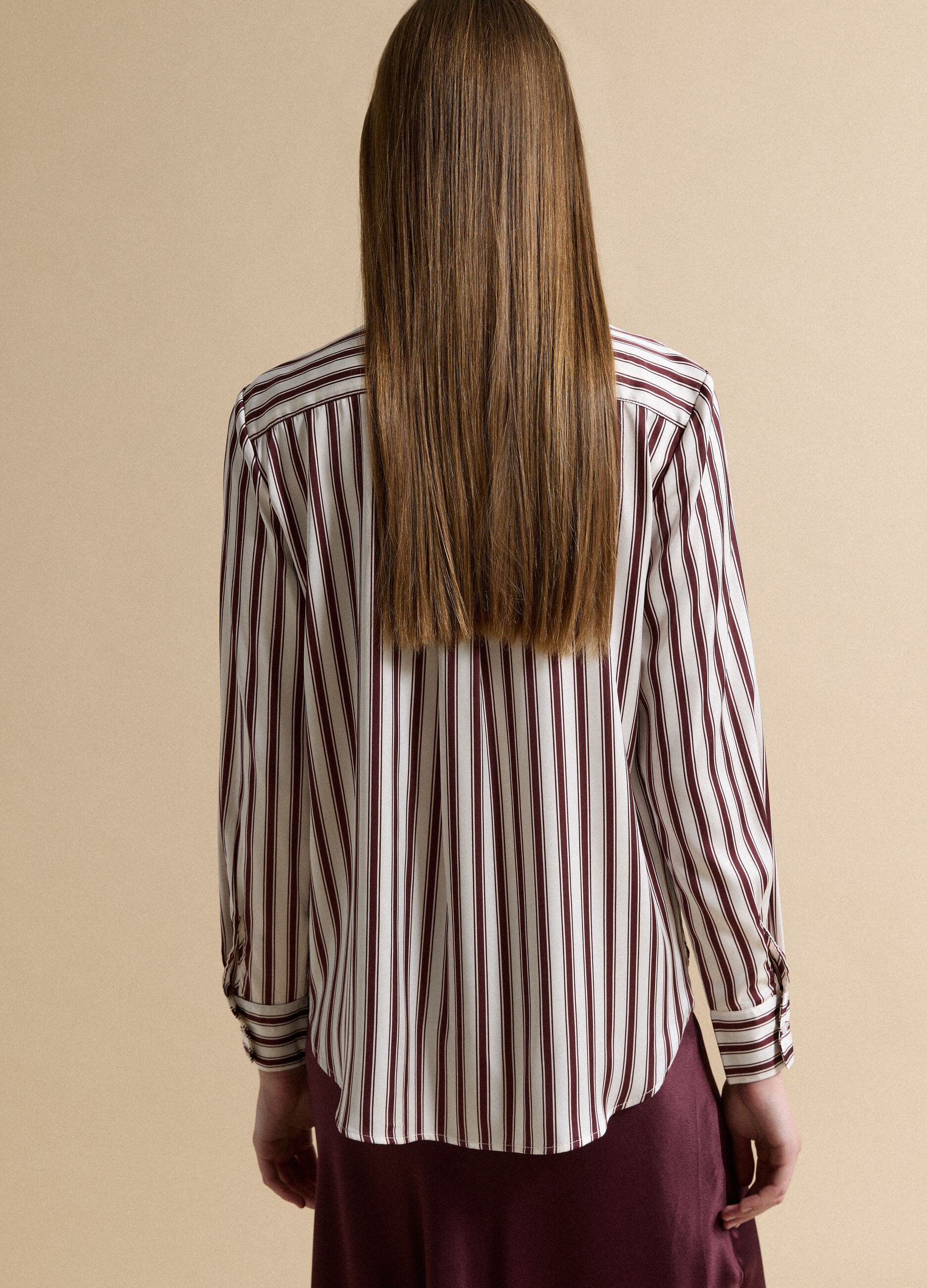 White regular-fit striped stretch shirt