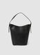Black hammered-effect shoulder bag_0