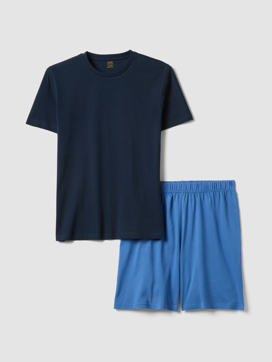 Blue organic cotton pyjamas, regular fit_4