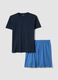 Blue organic cotton pyjamas, regular fit_4