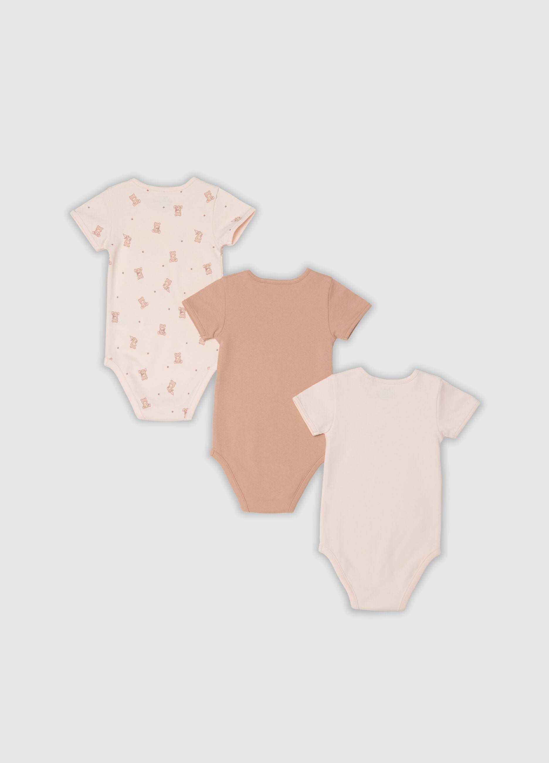 3-pack pink organic cotton bodysuits for baby girls