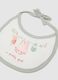Pack of two newborn bibs in multicolour pure cotton with embroidery_1
