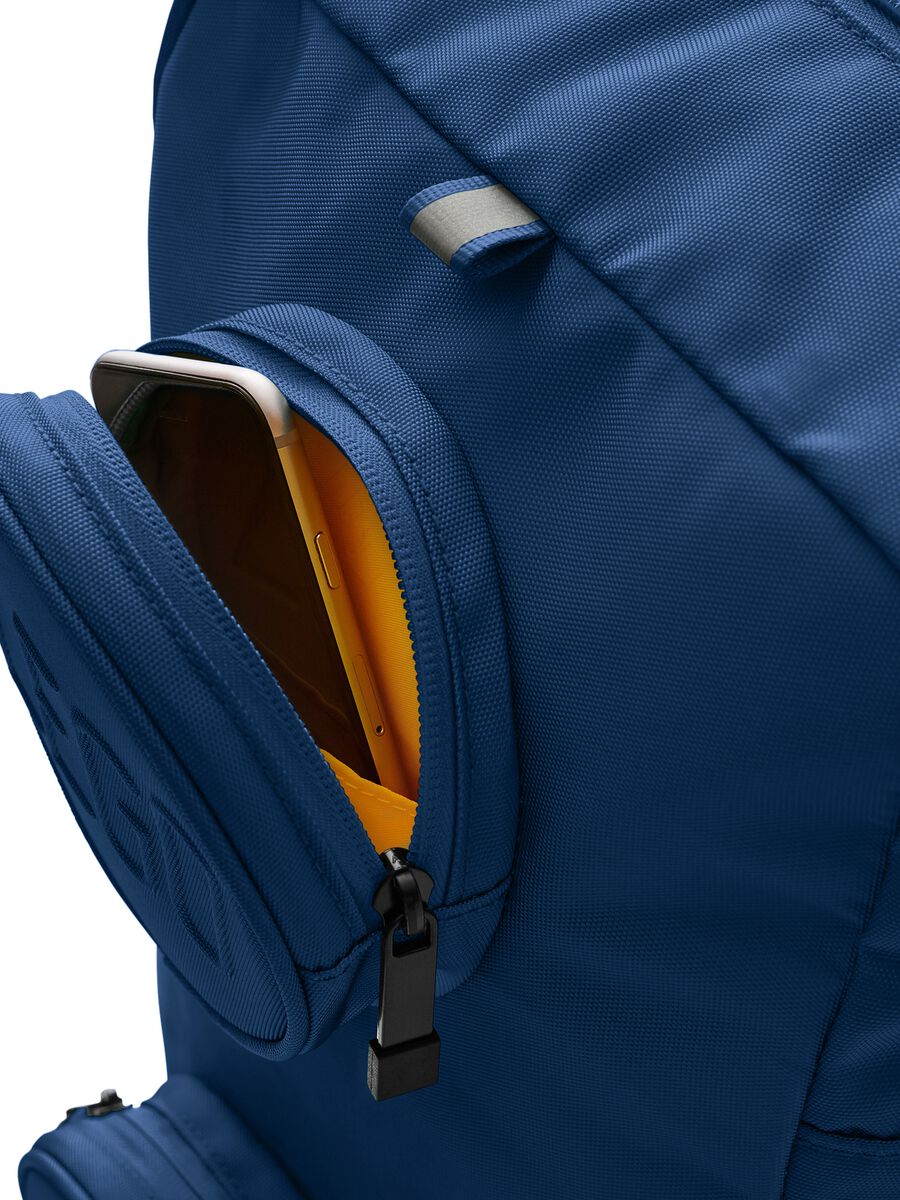 Blue backpack with round front pockets_5