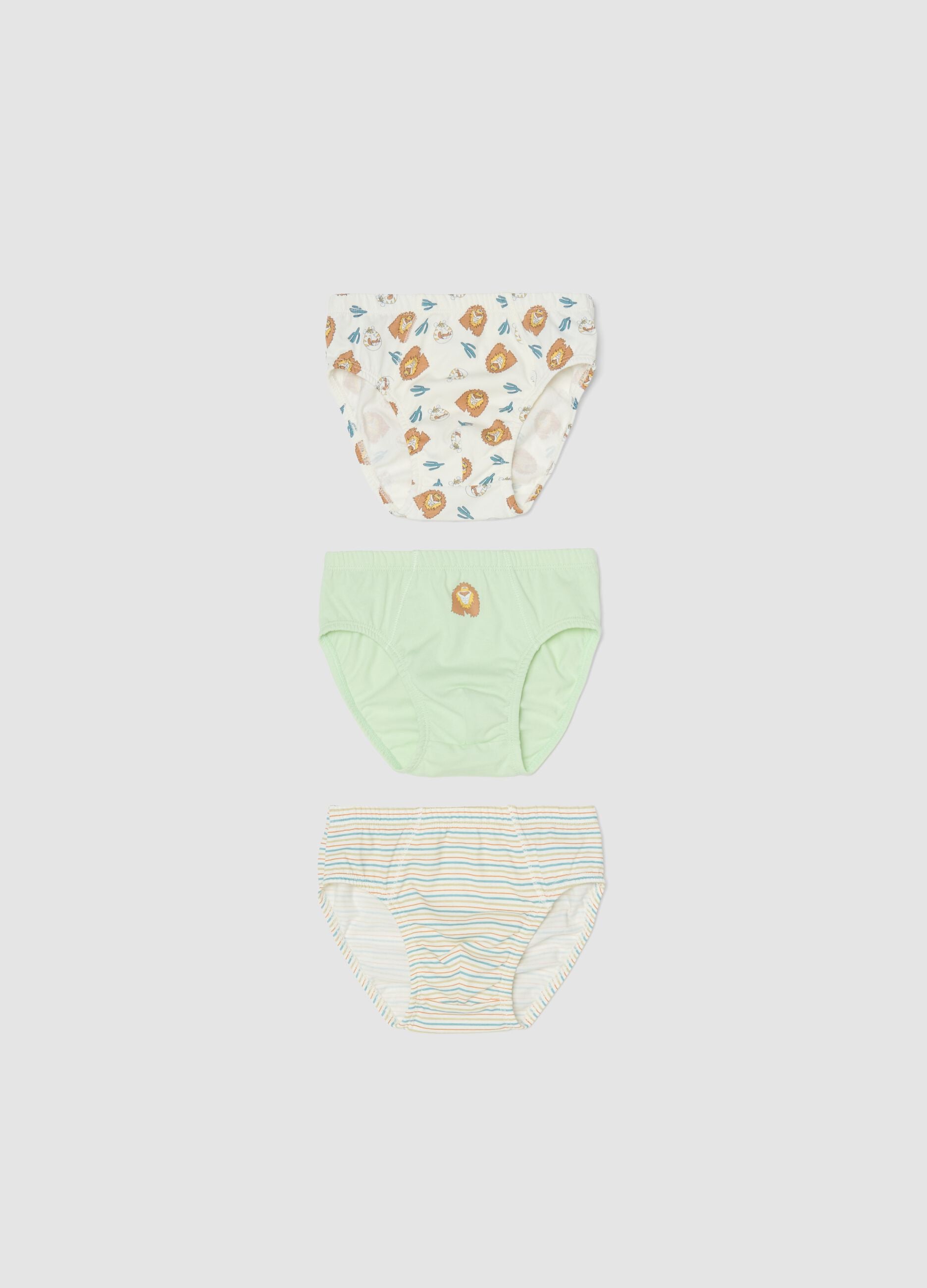 3-pack of multicoloured organic cotton briefs