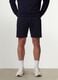 Blue cotton-blend shorts with elasticated waist, regular fit_1