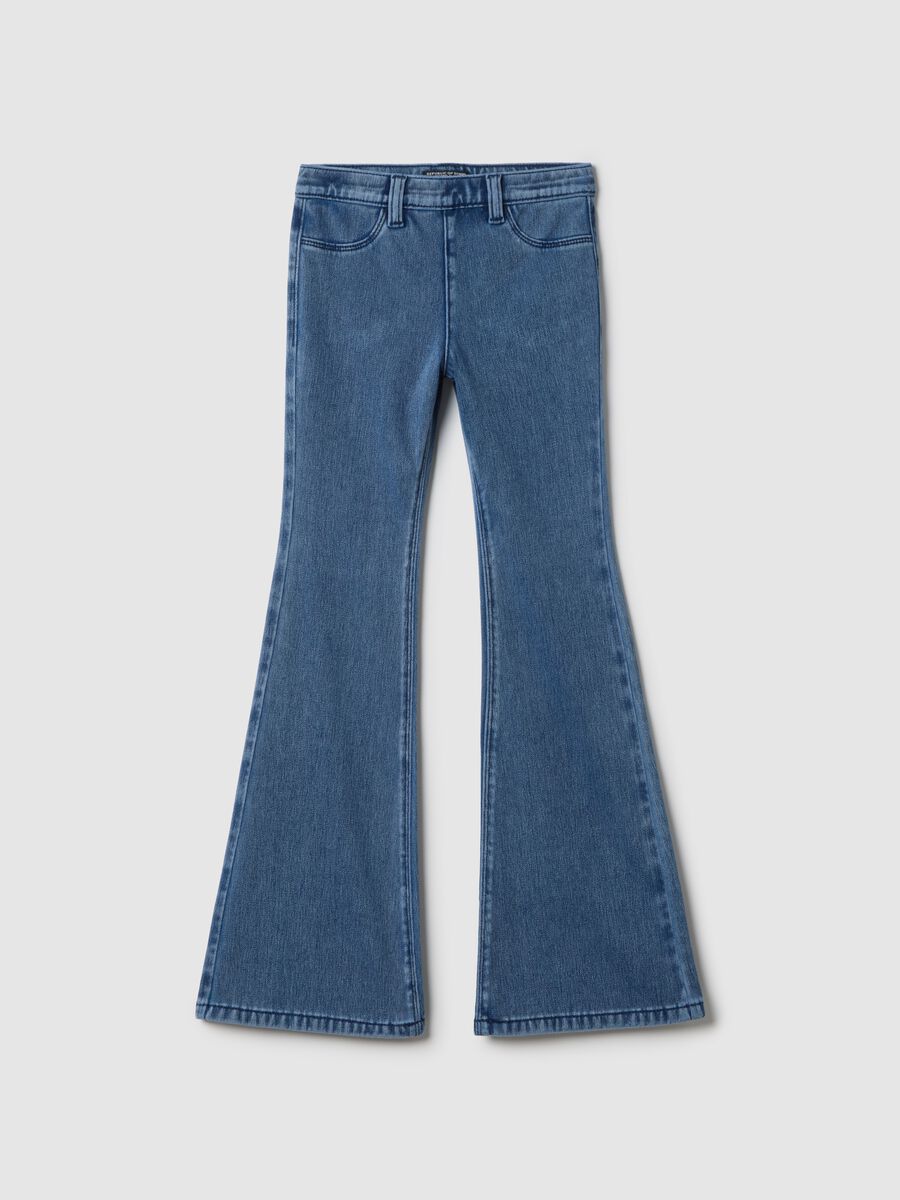 Girls' Blue Denim Flare Fit Jeans_3