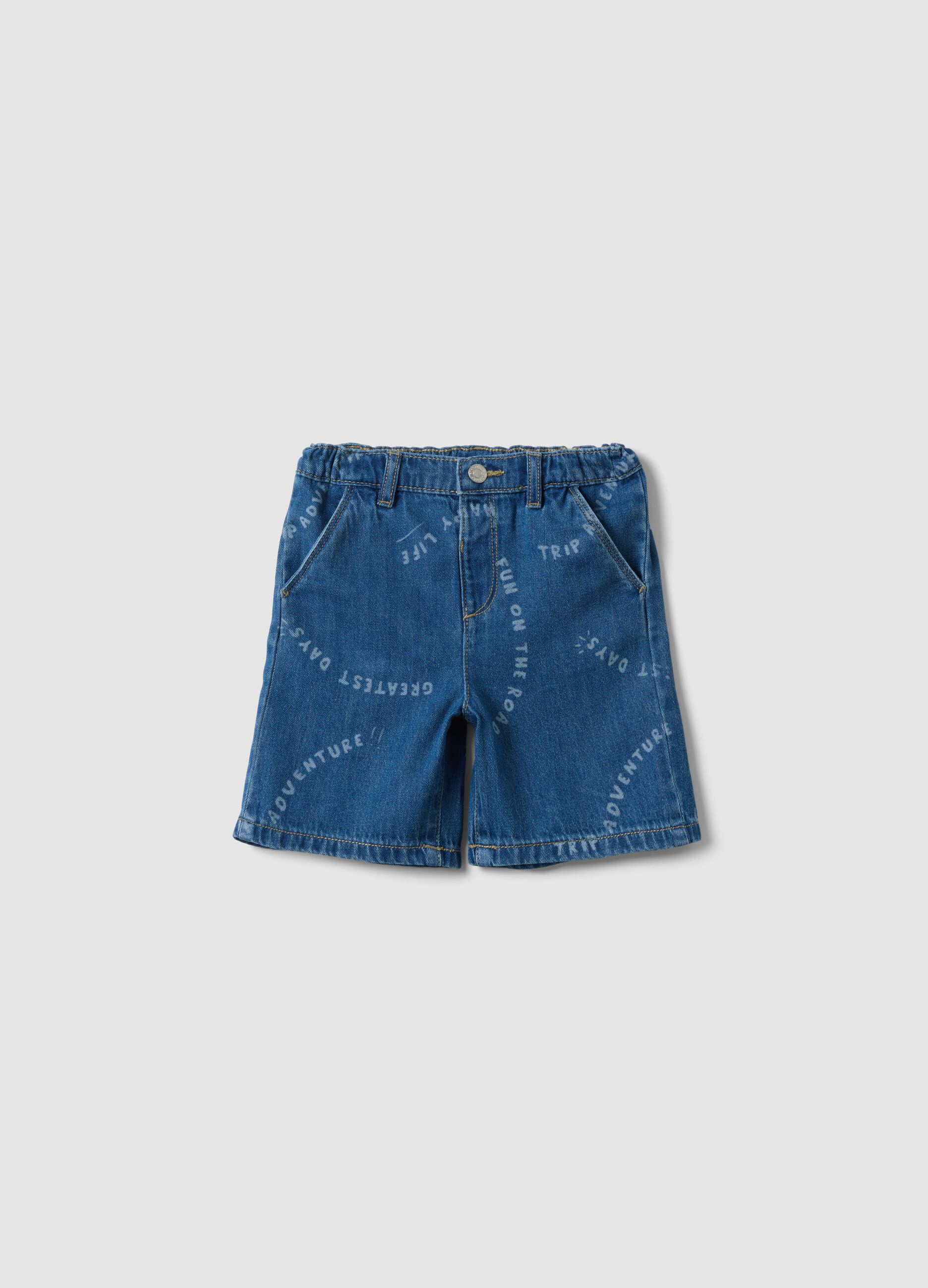 Baby boys&rsquo; pure cotton printed shorts, regular fit