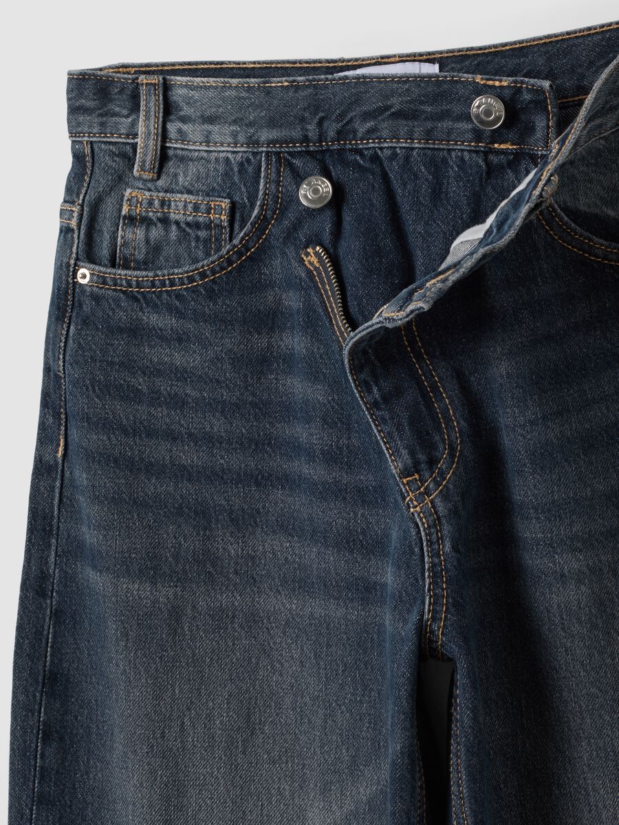 Grey pure cotton denim skater-fit jeans_2