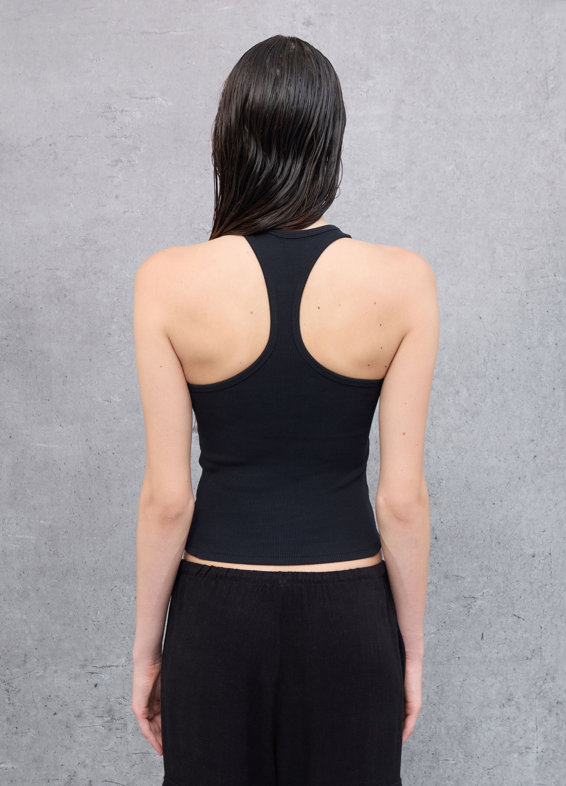 Tank Top Crew Neck Black