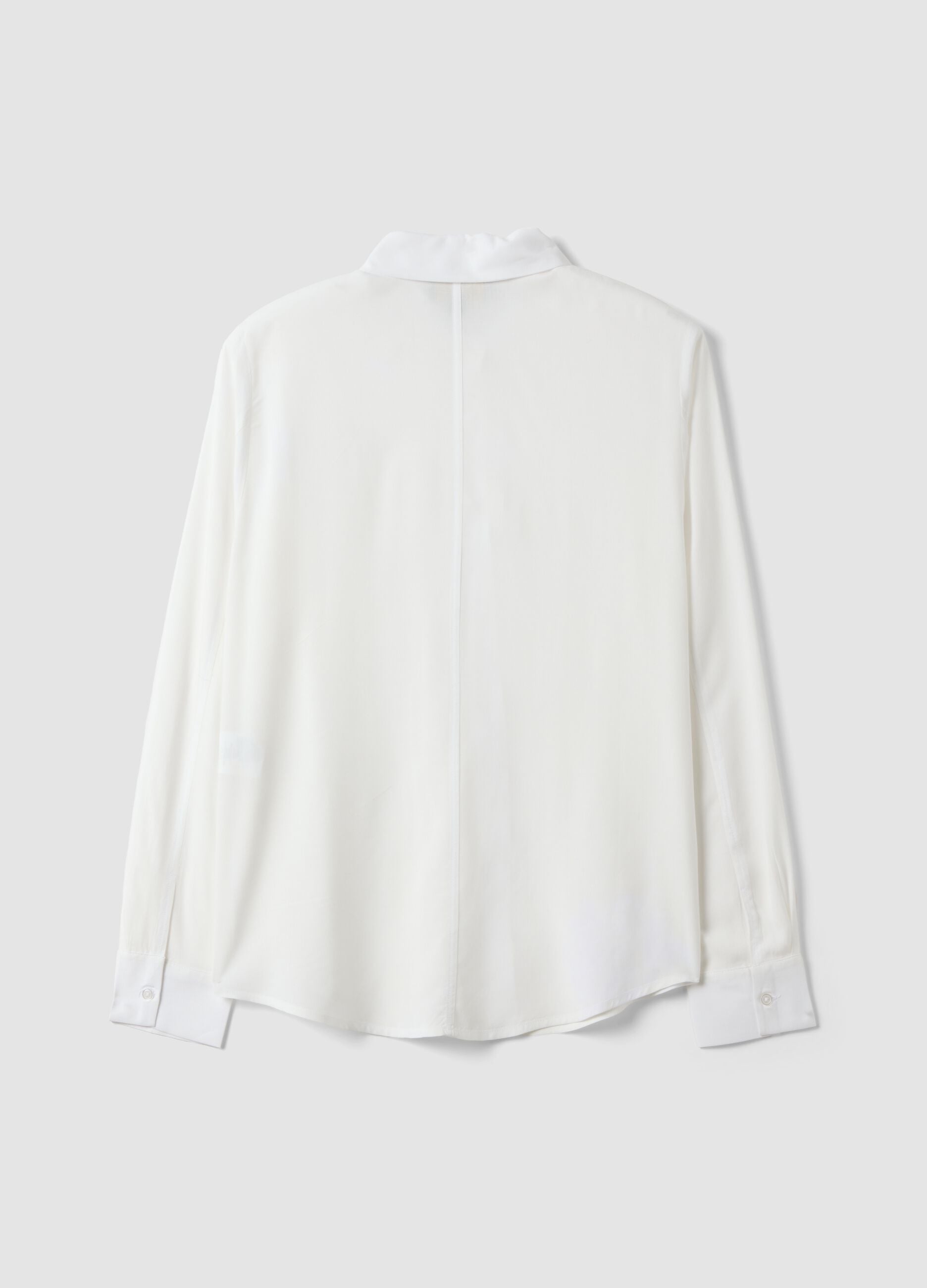 White pure viscose regular-fit shirt