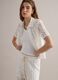 White perforated short-sleeve polo shirt, regular fit_0